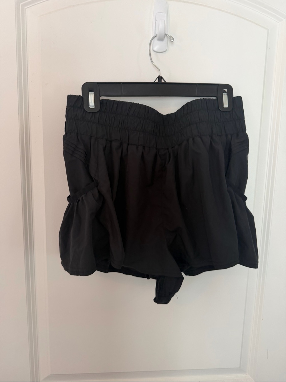 FP Movement by Free People Black Smocked Waist Athletic Shorts